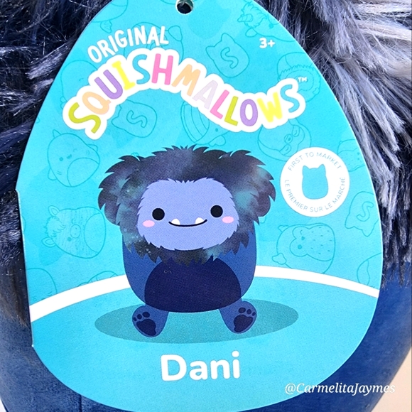 DANI 🐾 ☆FTM☆ Blue Big Foot Original Squishmallow by Kelly Toy NWT - Picture 3 of 7